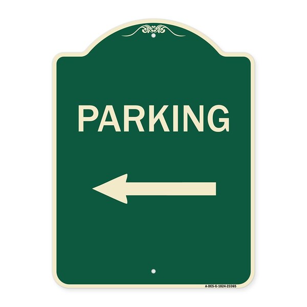 Signmission Parking Left Arrow Heavy-Gauge Aluminum Architectural Sign, 24" x 18", G-1824-23365 A-DES-G-1824-23365 - main
